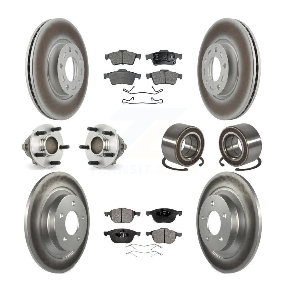 Kit de plaquettes de Rotor de frein, roulement de moyeu avant et arrière (10 pièces) pour Mazda 5 à 02 0 2006
