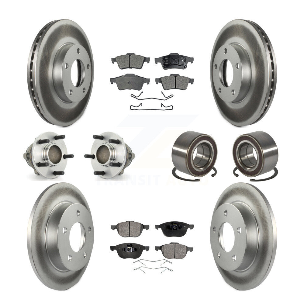 Kit de plaquettes de Rotor de frein, roulement de moyeu avant et arrière (10 pièces), pour Mazda 3 à partir de 01 05