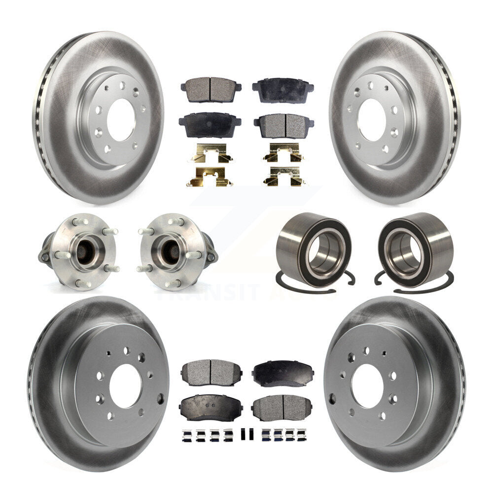 Kit de plaquettes de rotor de frein, roulement de moyeu avant et arrière (10 pièces) pour Mazda CX-7 FW 07-12