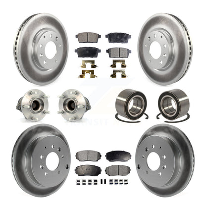 Kit de plaquettes de rotor de frein, roulement de moyeu avant et arrière (10 pièces) pour Mazda CX-7 FW 07-12