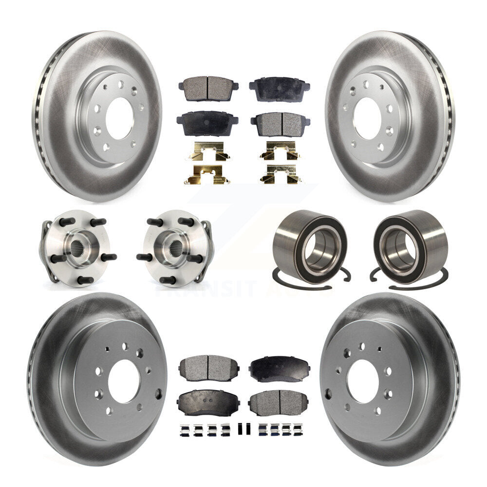 Kit de plaquettes de rotor de frein, roulement de moyeu avant et arrière (10 pièces) pour Mazda CX-7 AW 07-12