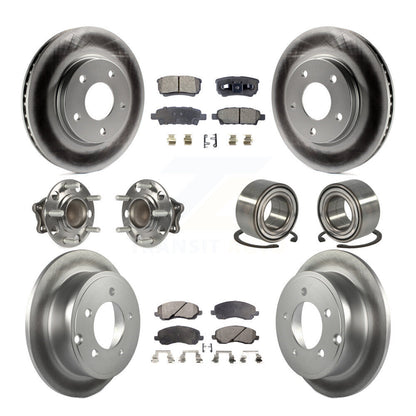 Kit de rotor et de plaquettes de frein revêtus de roulement de moyeu avant et arrière (10 pièces) pour Mitsubishi Lance