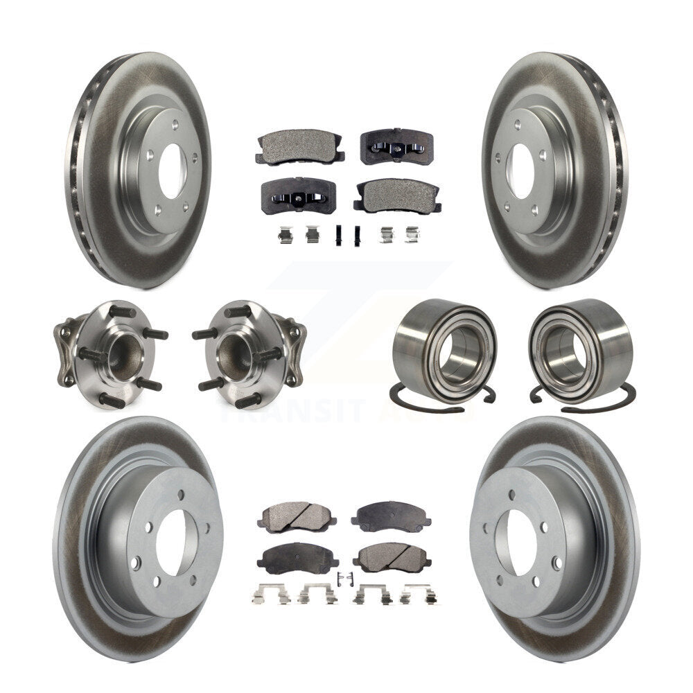Kit de plaquettes de rotor de frein, roulement de moyeu avant et arrière (10 pièces) pour Mitsubishi Outlande