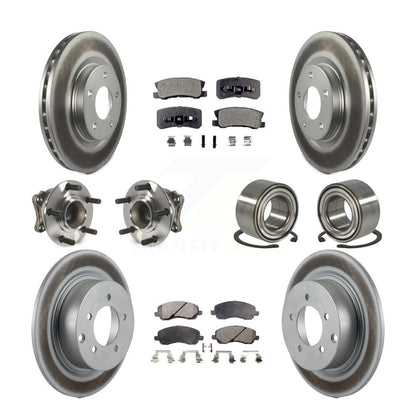 Kit de plaquettes de rotor de frein, roulement de moyeu avant et arrière (10 pièces) pour Mitsubishi Outlande