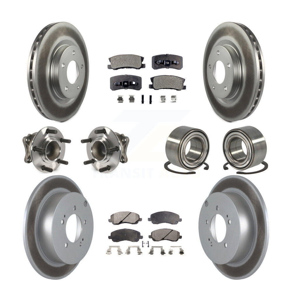 Kit de plaquettes de rotor de frein, roulement de moyeu avant et arrière (10 pièces) pour Mitsubishi Outlande