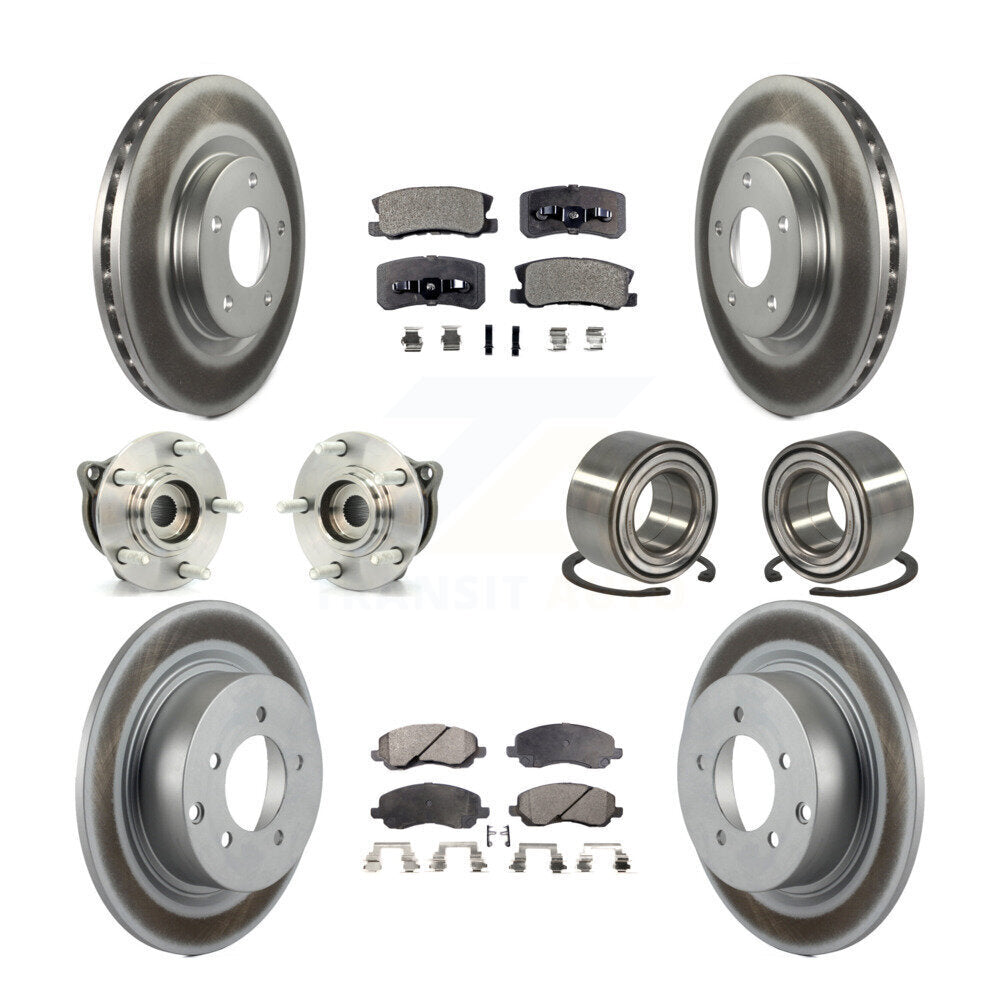 Kit de plaquettes de rotor de frein, roulement de moyeu avant et arrière (10 pièces) pour Mitsubishi Outlande
