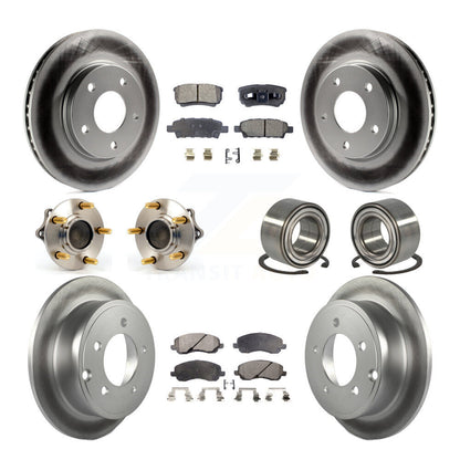 Kit de rotor et de plaquettes de frein revêtus de roulement de moyeu avant et arrière (10 pièces) pour Mitsubishi Lance