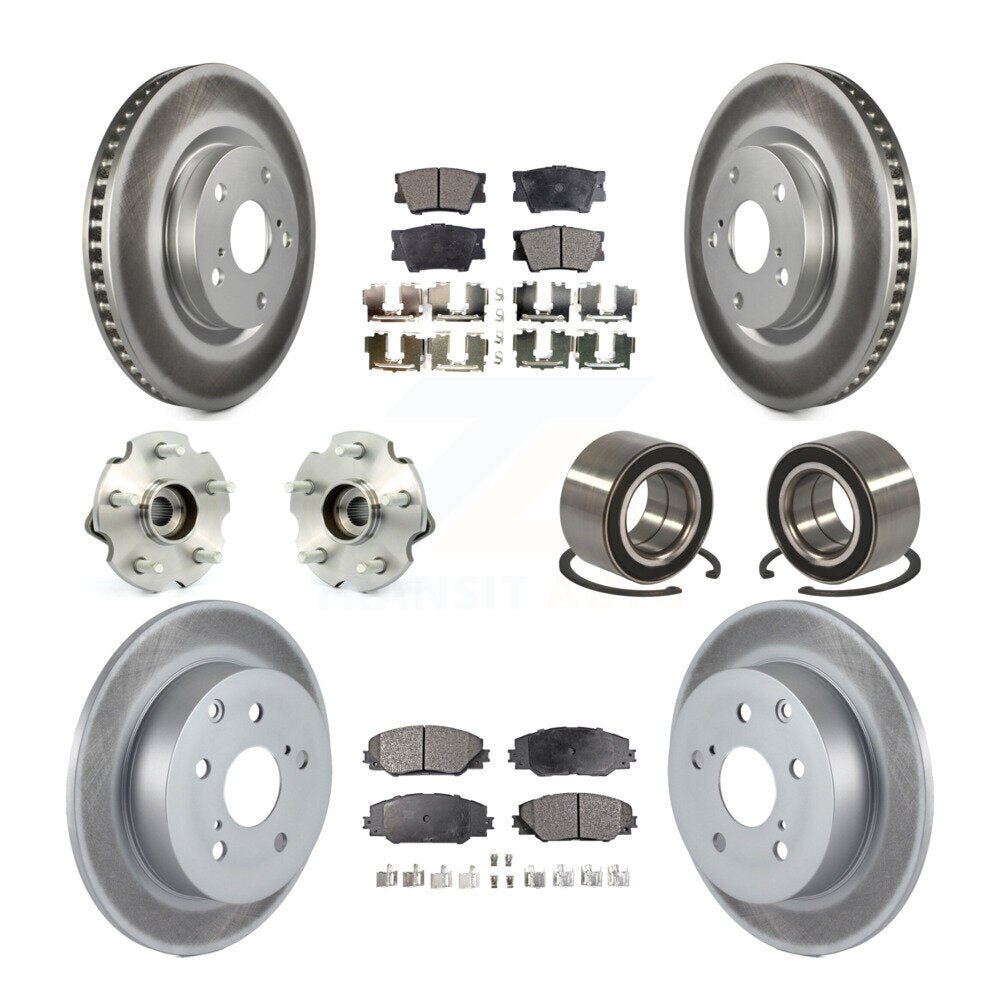 Kit de plaquettes de Rotor de frein, roulement de moyeu avant et arrière (10 pièces), pour Toyota Matrix Pontia