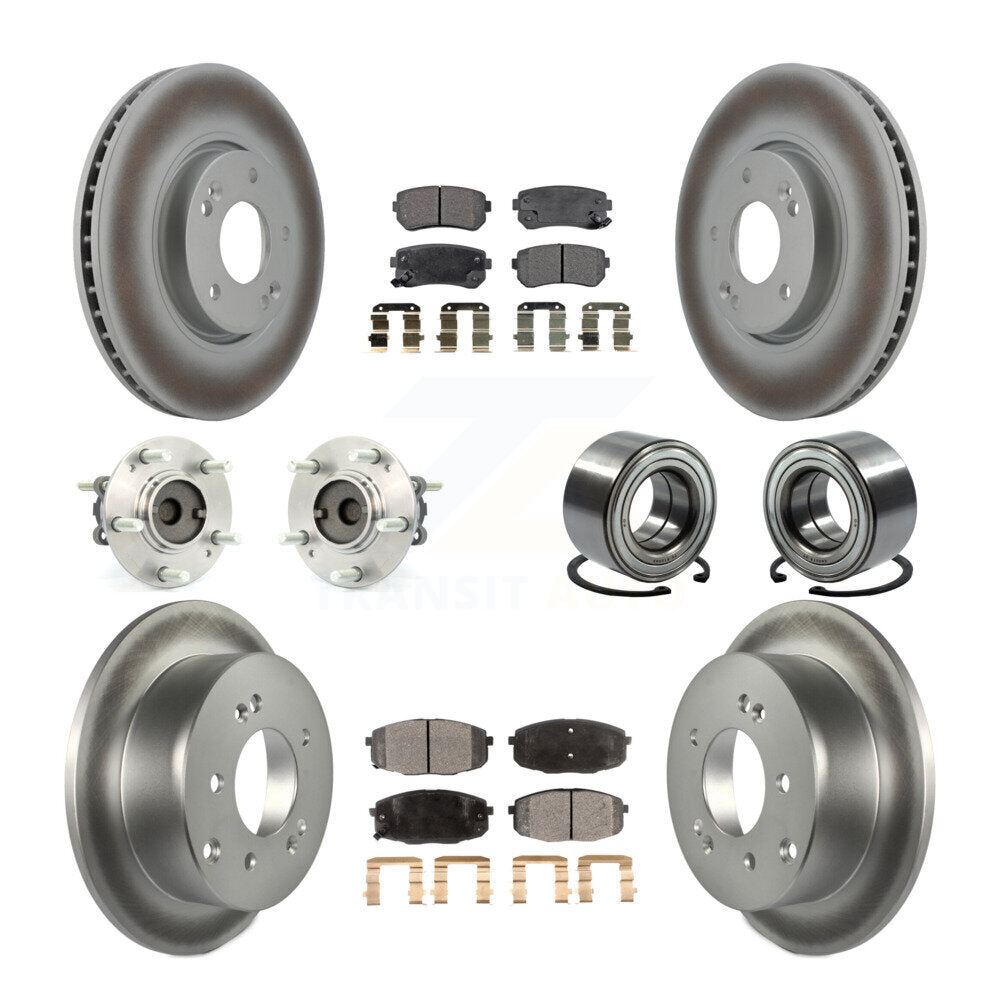 Kit de plaquettes de Rotor de frein, roulement de moyeu avant et arrière (10 pièces), pour Kia Forte koup Forte