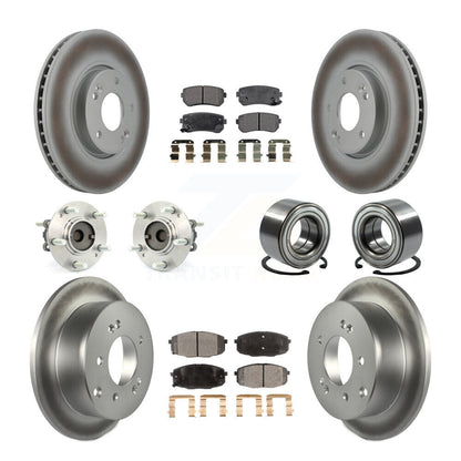 Kit de plaquettes de Rotor de frein, roulement de moyeu avant et arrière (10 pièces), pour Kia Forte koup Forte