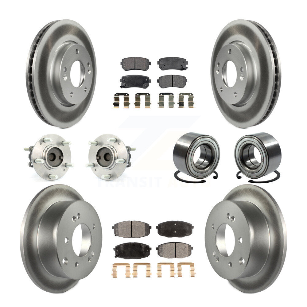 Kit de plaquettes de Rotor de frein, roulement de moyeu avant et arrière (10 pièces), pour Kia Forte koup Forte