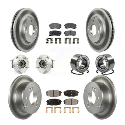 Kit de plaquettes de Rotor de frein, roulement de moyeu avant et arrière (10 pièces), pour Kia Forte koup Forte