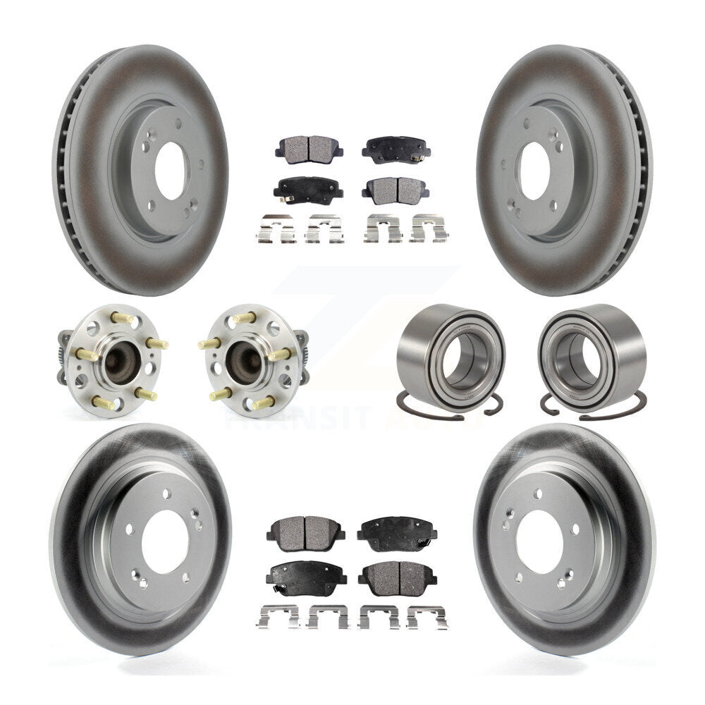 Kit de plaquettes de rotor de frein, roulement de moyeu avant et arrière (10 pièces) pour Kia Optima 2.4 13-15