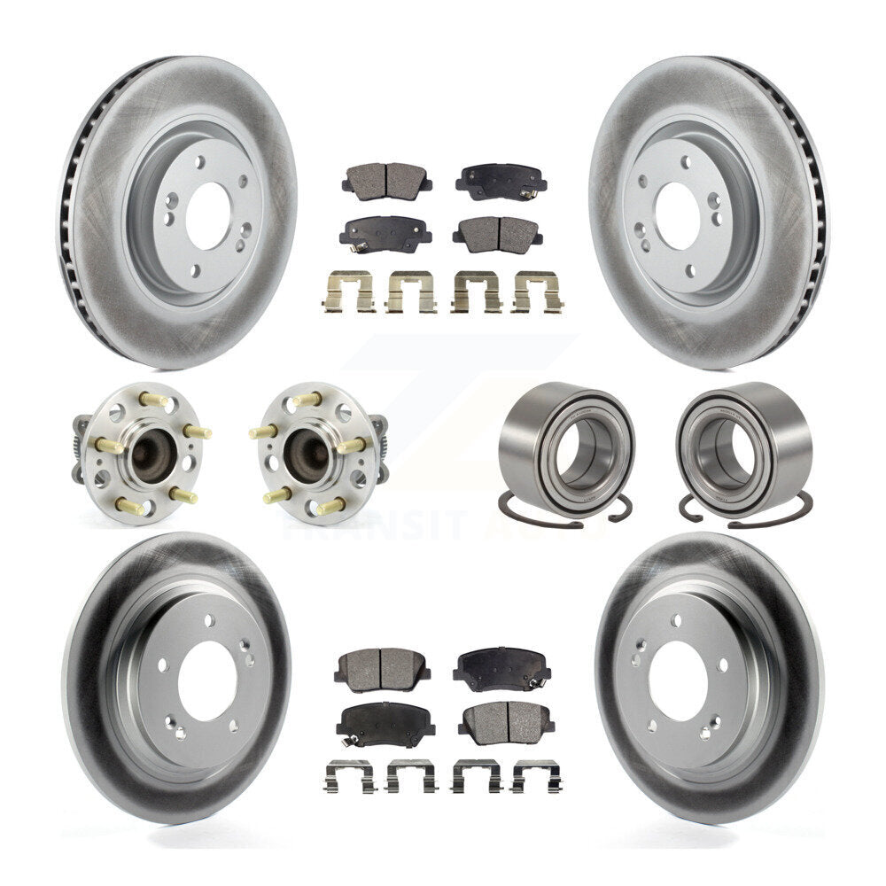 Kit de plaquettes de Rotor de frein, roulement de moyeu avant et arrière (10 pièces) pour Hyundai Azera Limite
