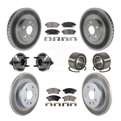 Kit de plaquettes de rotor de frein enduites de roulement de moyeu avant et arrière (10 pièces) pour Chevrolet Sonic R