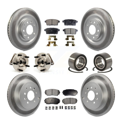 Kit de plaquettes de rotor de frein, roulement de moyeu avant et arrière (10 pièces) pour Mazda CX-9 AW 07-15
