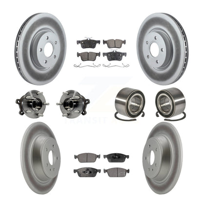 Kit de plaquettes de Rotor de frein revêtues de roulement de moyeu avant et arrière (10 pièces) pour Ford Escape Lincol
