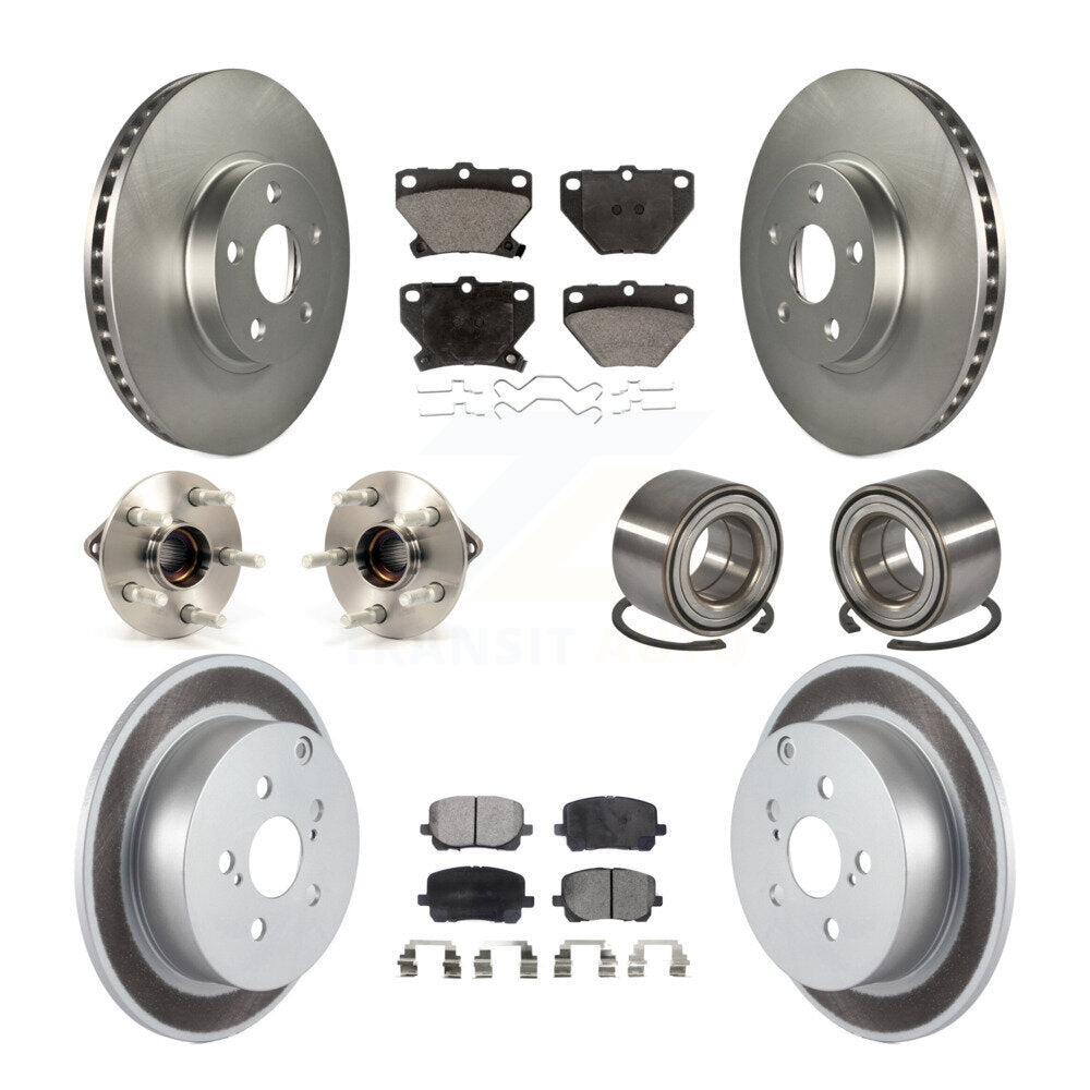 Kit de plaquettes de Rotor de frein, roulement de moyeu avant et arrière (10 pièces), pour Toyota Matrix Pontia
