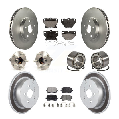 Kit de plaquettes de Rotor de frein, roulement de moyeu avant et arrière (10 pièces), pour Toyota Matrix Pontia