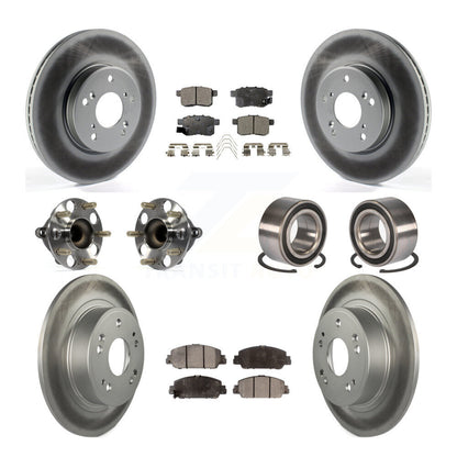Kit de rotor et de plaquettes de frein à disque revêtus de roulement de moyeu avant et arrière (10 pièces) pour Honda Accor