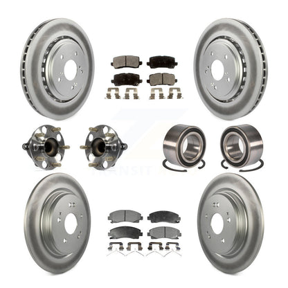 Kit de plaquettes de rotor de frein revêtues de roulement de moyeu avant et arrière (10 pièces) pour Acura TLX FW 15-20