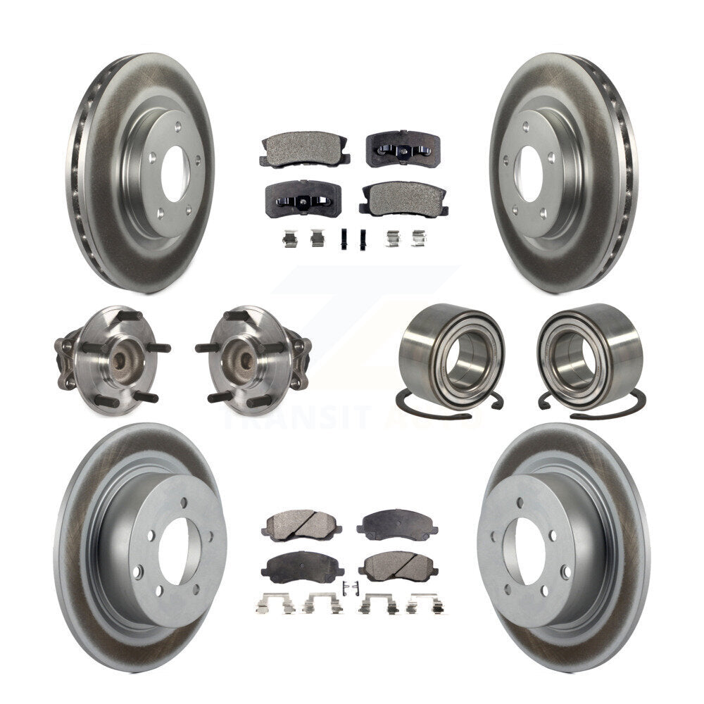 Kit de plaquettes de Rotor de frein, roulement de moyeu avant et arrière (10 pièces) pour Mitsubishi RVR FW 12