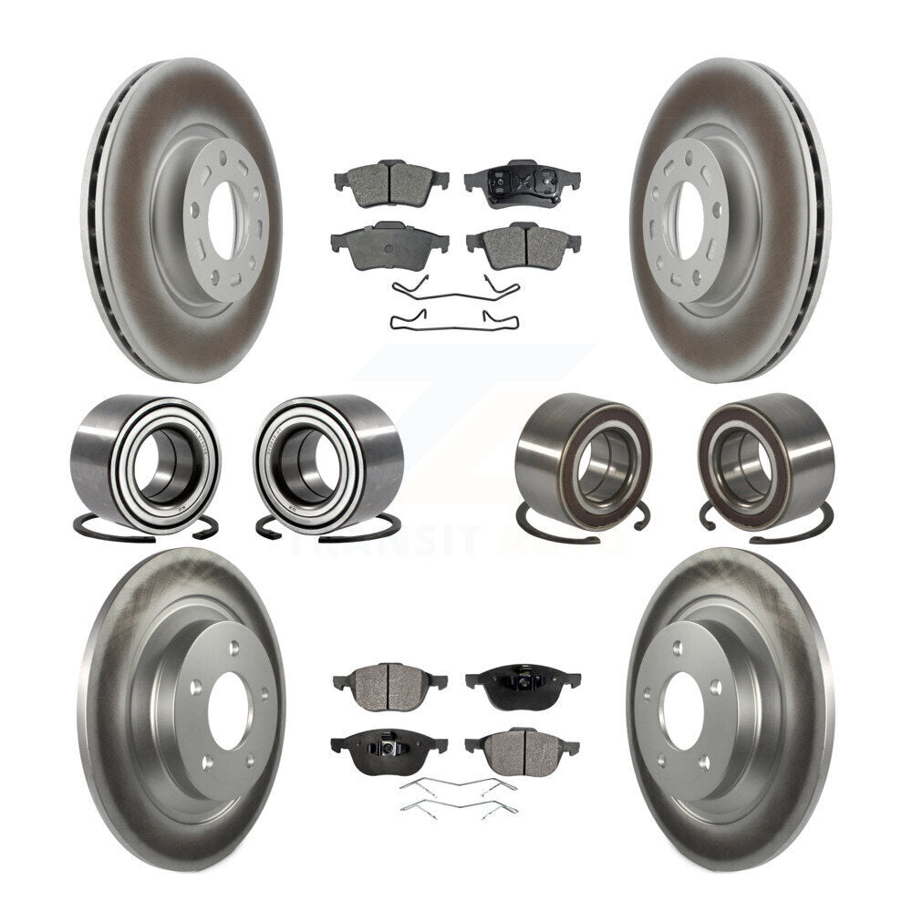 Kit de rotors et plaquettes de frein à roulement avant et arrière (10 pièces) pour Mazda 5 à 02 0 2006
