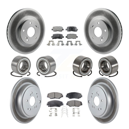 Kit de rotor et de plaquettes de frein avec roulement avant et arrière (10 pièces) pour Honda Pilo 2005-2008