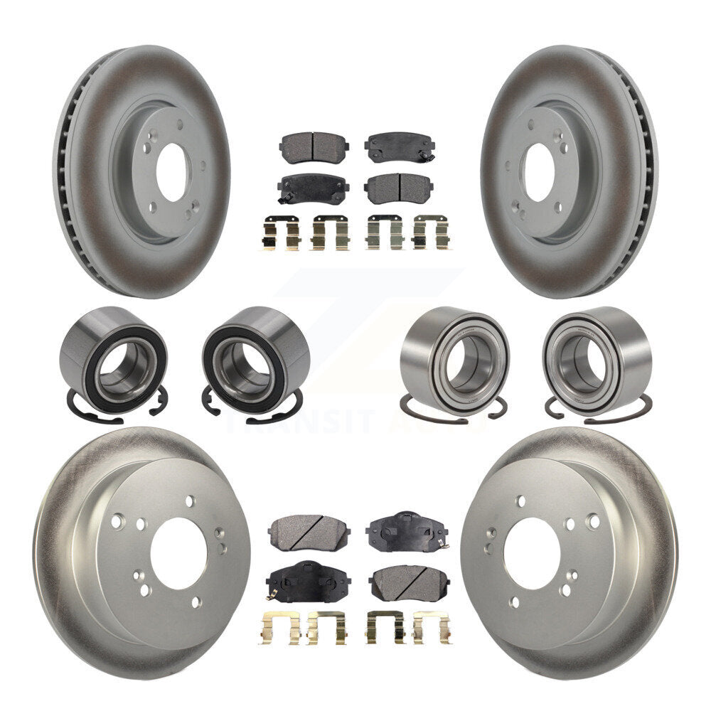 Kit de plaquettes de Rotor de frein à disque revêtu de roulement avant et arrière (10 pièces) pour Hyundai Tucson Ki