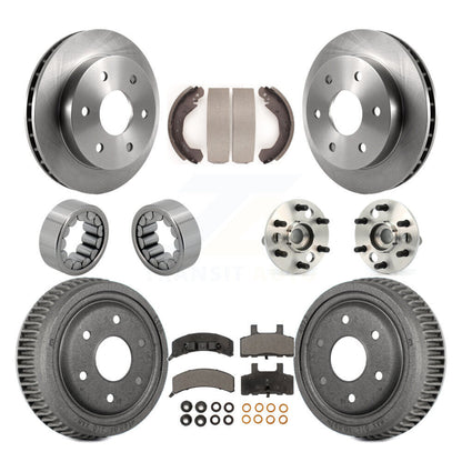 Kit de chaussures de plaquettes de Rotor de frein, roulement de moyeu avant et arrière (10 pièces) pour Chevrolet Blazer 4W