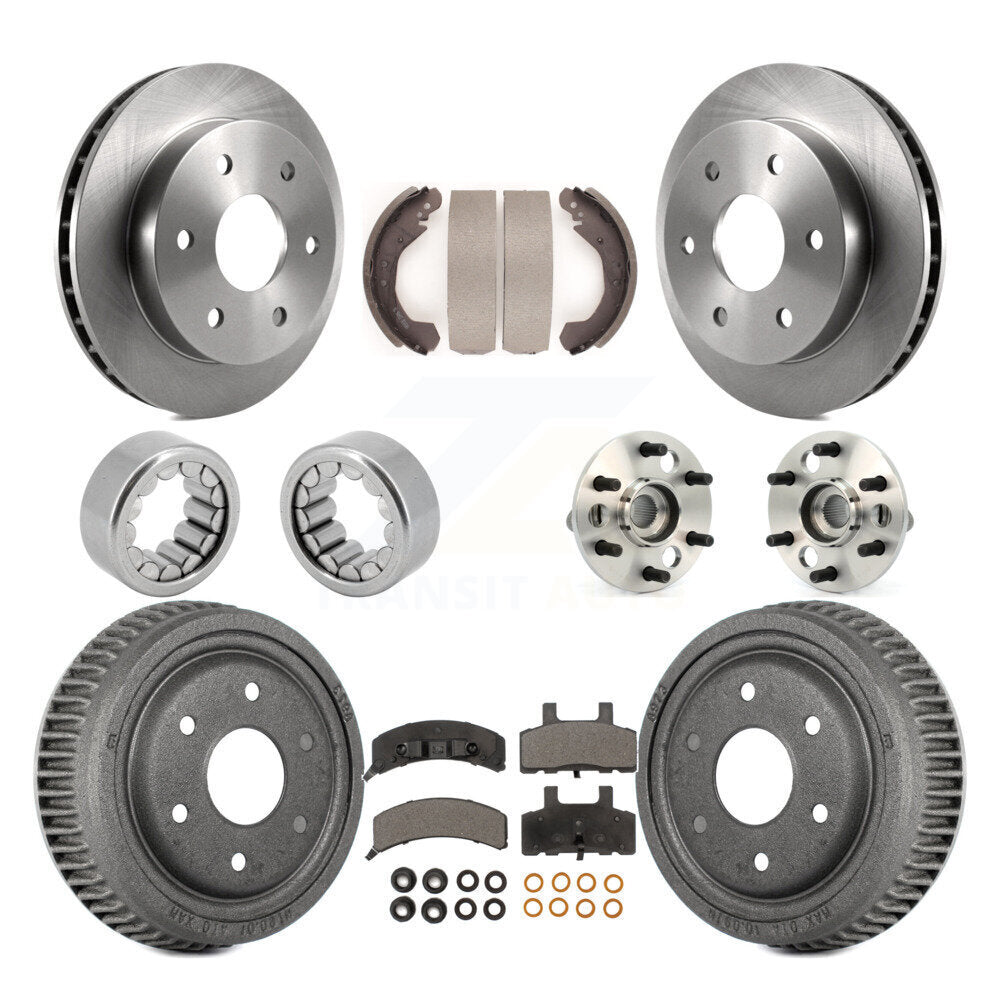 Kit de chaussures de plaquettes de Rotor de frein, roulement de moyeu avant et arrière (10 pièces) pour Chevrolet Blazer 4W