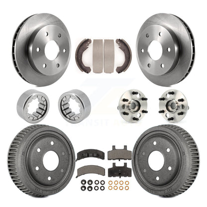 Kit de chaussures de plaquettes de Rotor de frein, roulement de moyeu avant et arrière (10 pièces) pour Chevrolet Blazer 4W