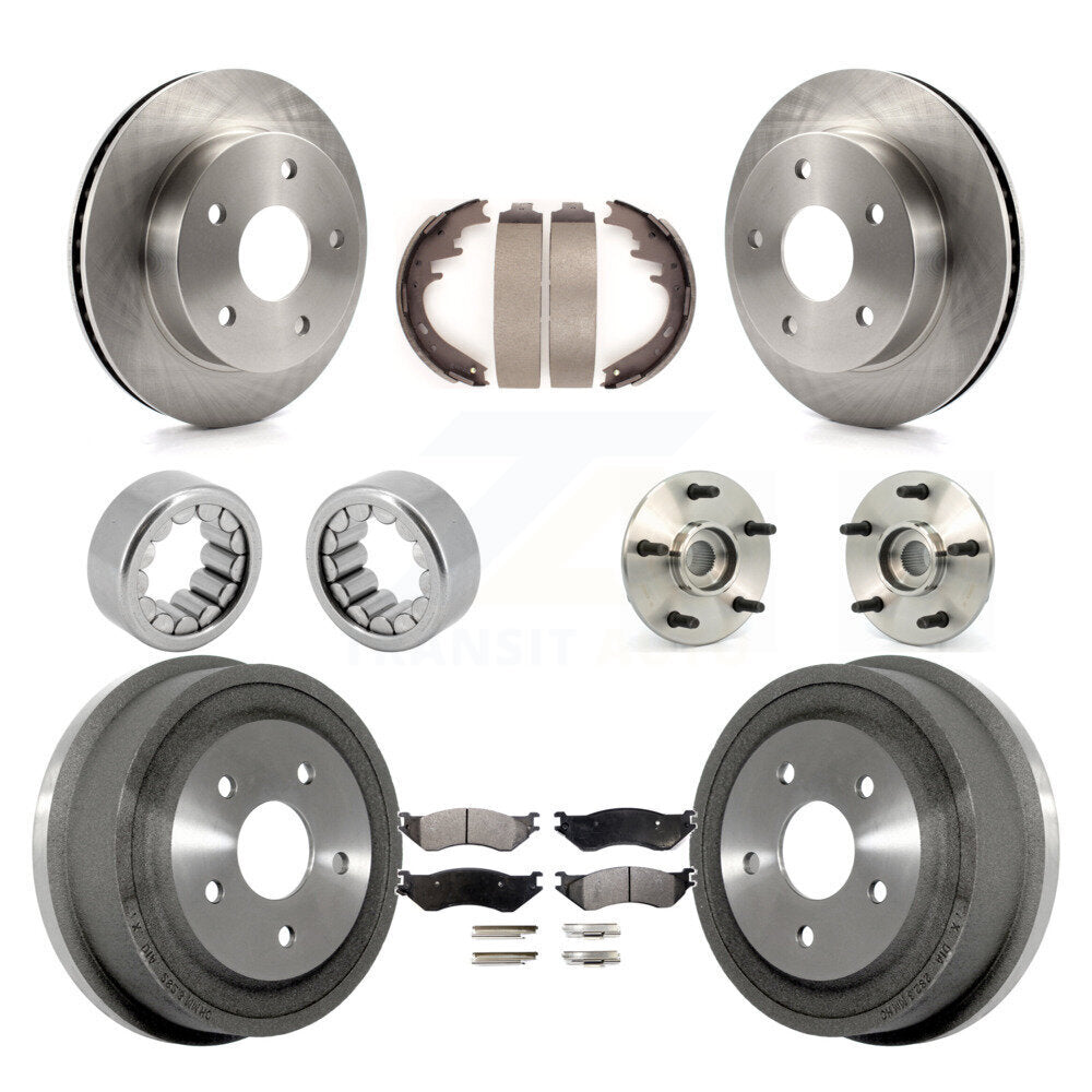 Kit de Rotor de frein à disque et de patins de roulement de moyeu avant et arrière (10 pièces) pour Dodge Ram 150