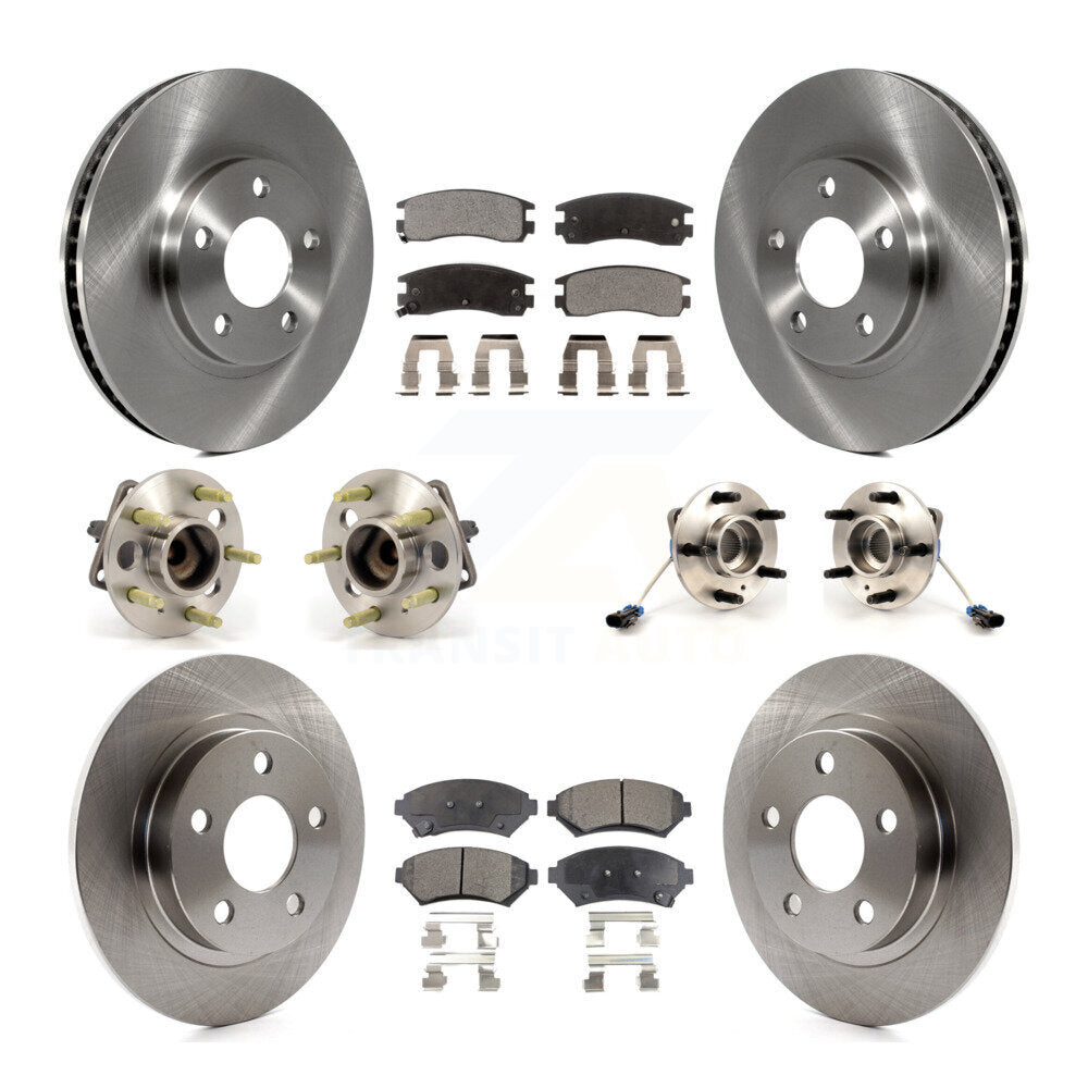 Kit de plaquettes de Rotor de frein, roulement de moyeu avant et arrière (10 pièces) pour Buick LesSabre Pontiac Par