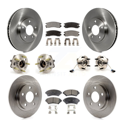 Kit de plaquettes de Rotor de frein, roulement de moyeu avant et arrière (10 pièces) pour Buick LesSabre Pontiac Par