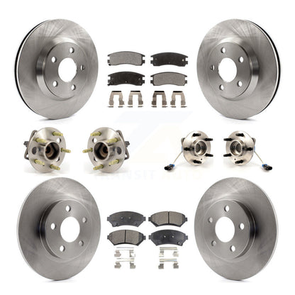 Kit de plaquettes de Rotor de frein, roulement de moyeu avant et arrière (10 pièces) pour Buick Park Avenue Ultr 05