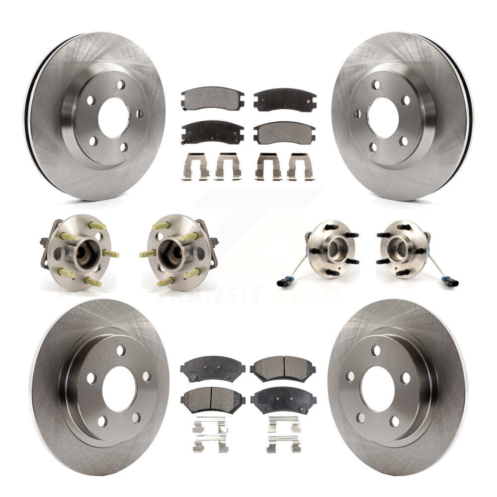 Kit de plaquettes de Rotor de frein, roulement de moyeu avant et arrière (10 pièces) pour Buick LesSabre Pontiac Par
