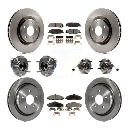 Kit de Rotor et de plaquettes de frein, roulement de moyeu avant et arrière (10 pièces) pour Chevrolet Corvette XL