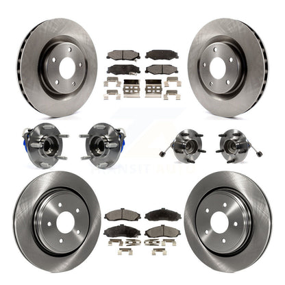 Kit de rotors et plaquettes de frein à disque, roulements de moyeu avant et arrière (10 pièces) pour Cadillac XLR