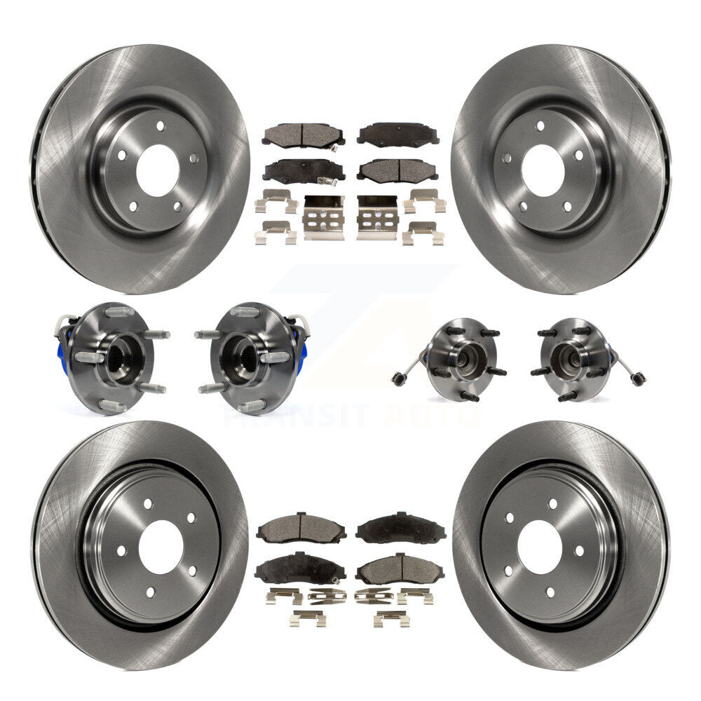 Kit de Rotor et de plaquettes de frein, roulement de moyeu avant et arrière (10 pièces) pour Chevrolet Corvette XL