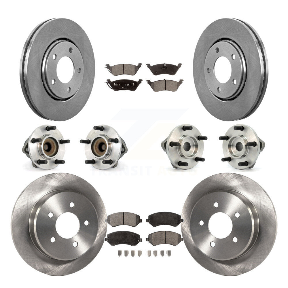 Kit de plaquettes de Rotor de frein, roulement de moyeu avant et arrière (10 pièces) pour Dodge Caravan Grand Town