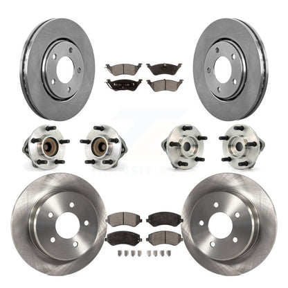 Kit de plaquettes de Rotor de frein, roulement de moyeu avant et arrière (10 pièces) pour Dodge Caravan Grand Town