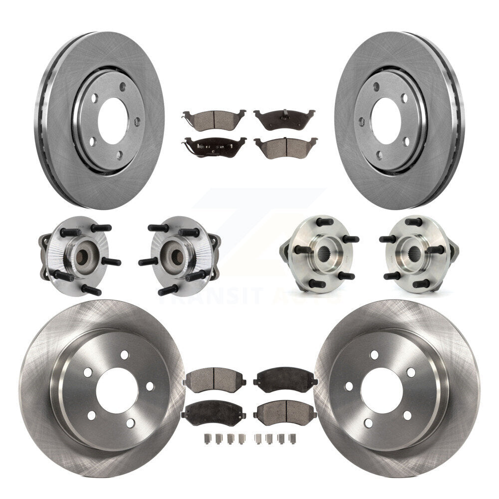 Kit de plaquettes de Rotor de frein, roulement de moyeu avant et arrière (10 pièces) pour Dodge Caravan Grand Town