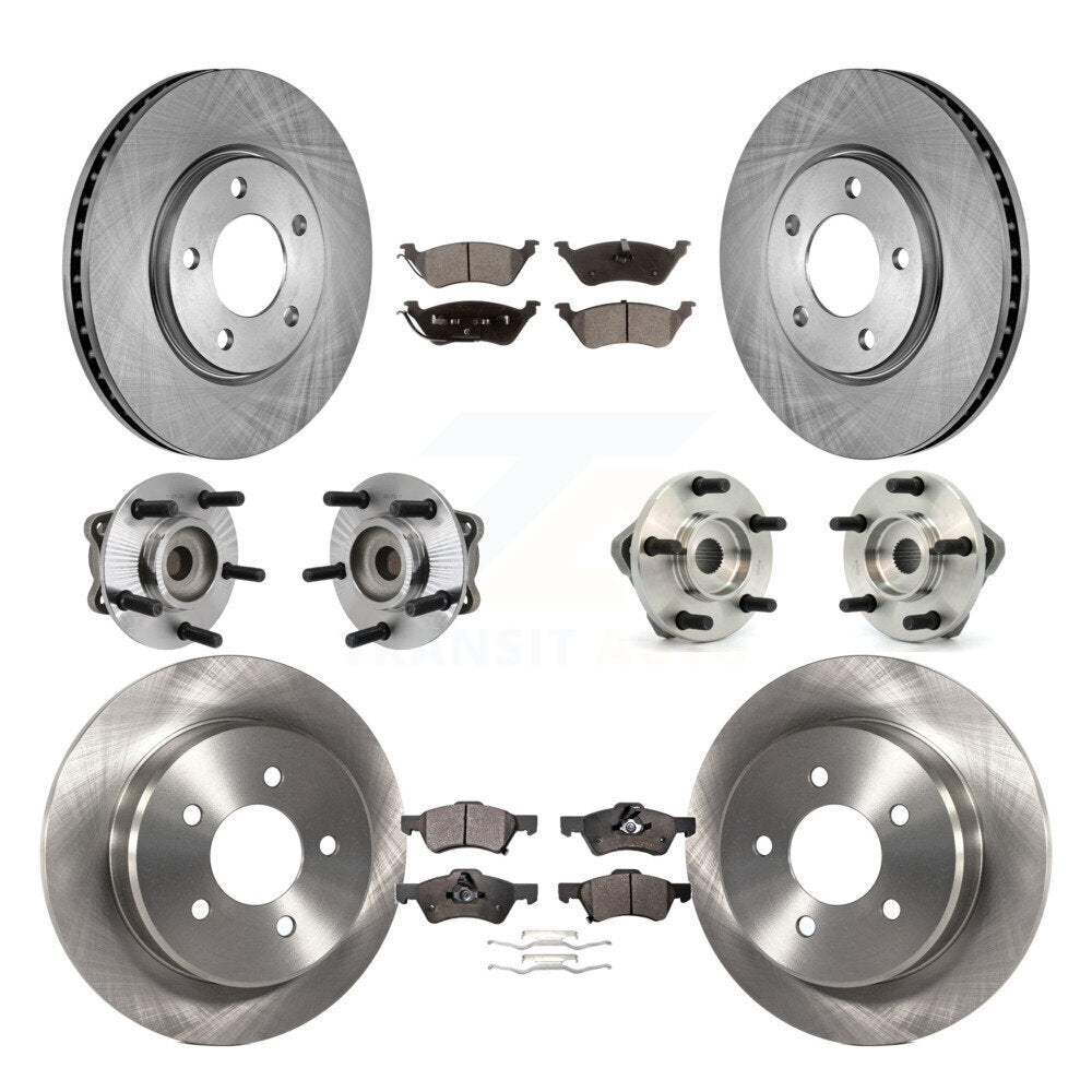 Kit de plaquettes de Rotor de frein, roulement de moyeu avant et arrière (10 pièces) pour Dodge Grand Caravan Town