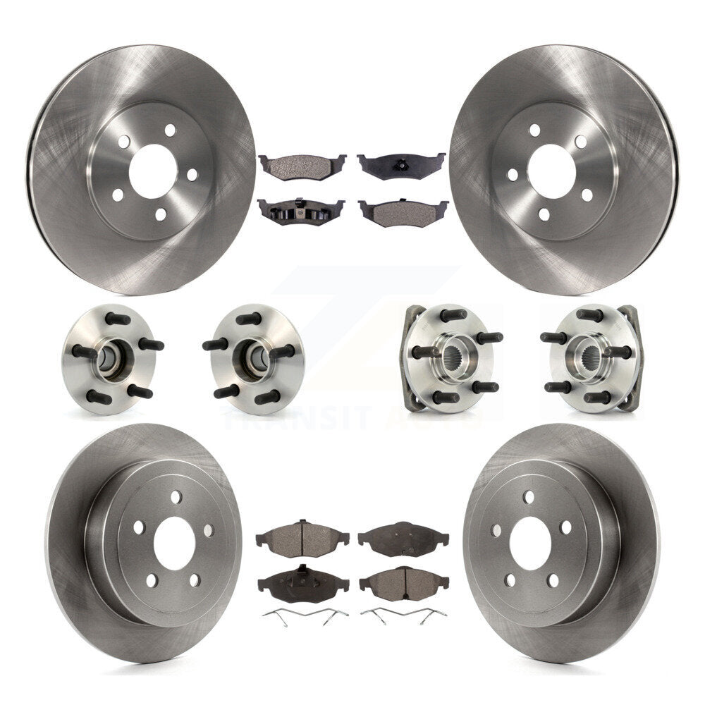 Kit de Rotor et de plaquettes de frein, roulement de moyeu avant et arrière (10 pièces) pour Chrysler Sebring Dodge
