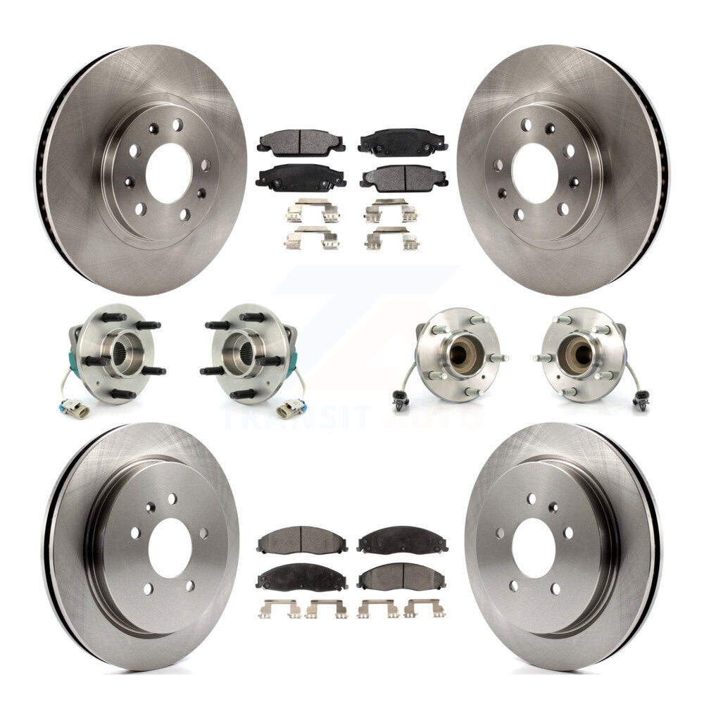 Kit de rotors et plaquettes de frein à disque, roulements de moyeu avant et arrière (10 pièces) pour Cadillac CTS