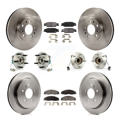Kit de rotors et plaquettes de frein à disque, roulements de moyeu avant et arrière (10 pièces) pour Cadillac CTS