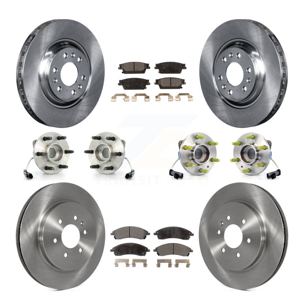 Kit de Rotor et plaquettes de frein à disque, roulement de moyeu avant et arrière (10 pièces) pour Cadillac SRX AW