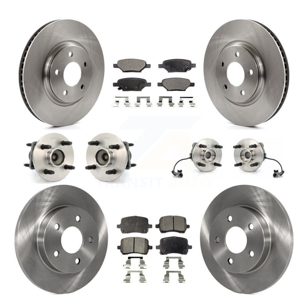 Kit de rotors et plaquettes de frein à disque, roulements de moyeu avant et arrière (10 pièces) pour Saturn Ion
