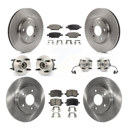 Kit de rotors et plaquettes de frein à disque, roulements de moyeu avant et arrière (10 pièces) pour Saturn Ion